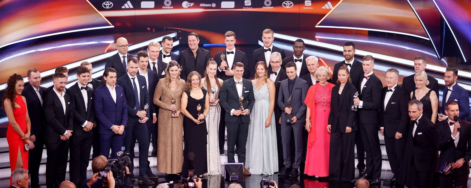 Gesamtübersicht aller Sportler bei der Gala Sportler des Jahres 2023 am 17.12.2023.