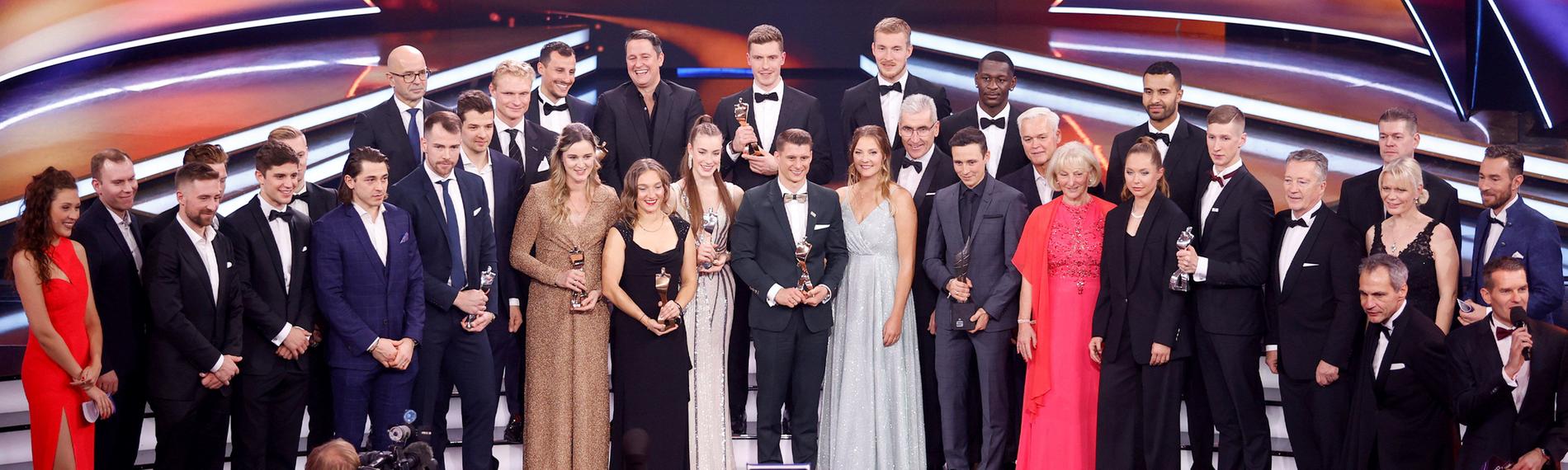 Gesamtübersicht aller Sportler bei der Gala Sportler des Jahres 2023 am 17.12.2023.