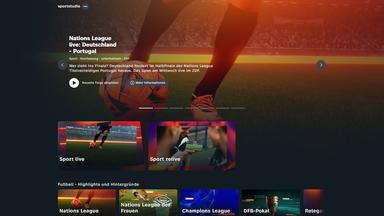 Screenshot der Website des sportstudios im ZDF-Streaming