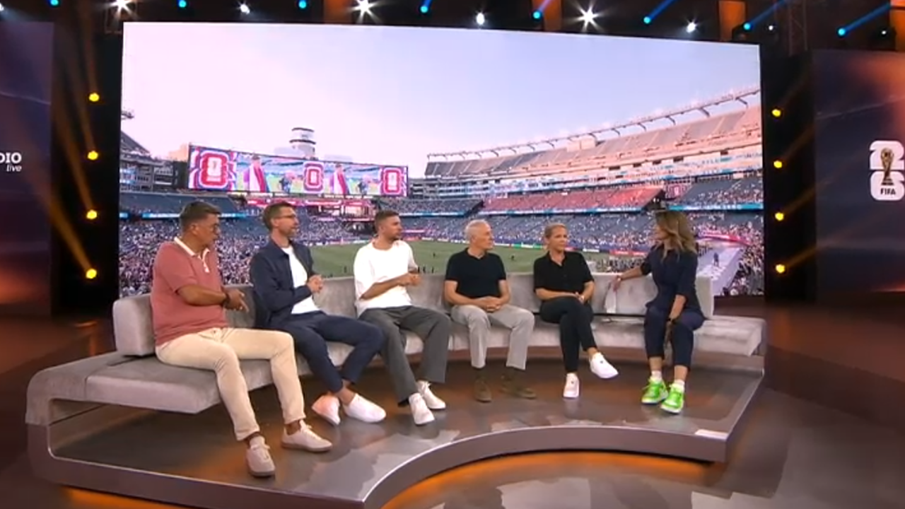 Katrin Müller-Hohenstein, Friederike Kromp, Christoph Kramer, Per Mertesacker und Christian Streich am 29.06.26
