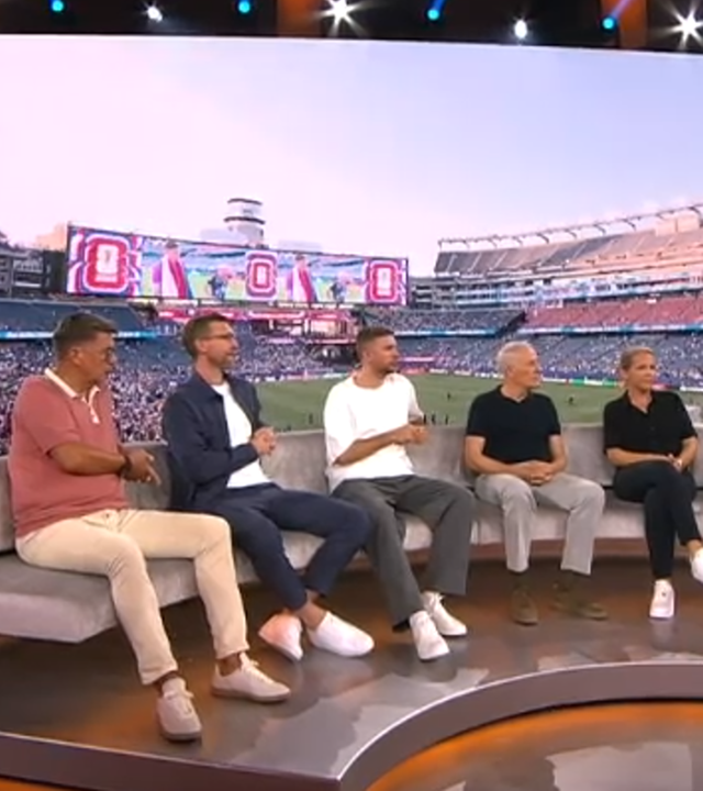 Katrin Müller-Hohenstein, Friederike Kromp, Christoph Kramer, Per Mertesacker und Christian Streich am 29.06.26