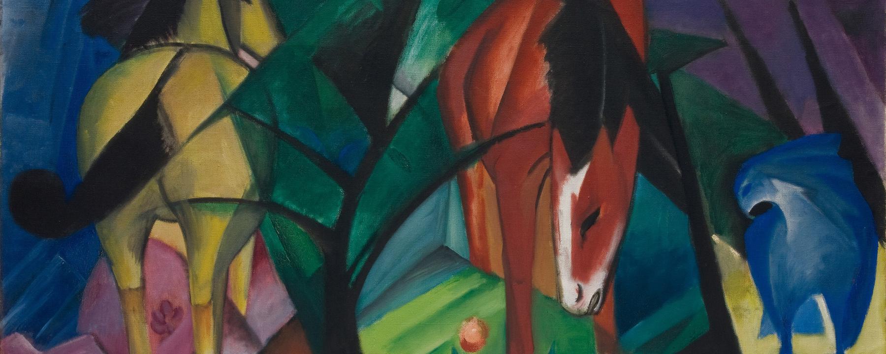 Franz Marc, Pferde und Adler, 1912