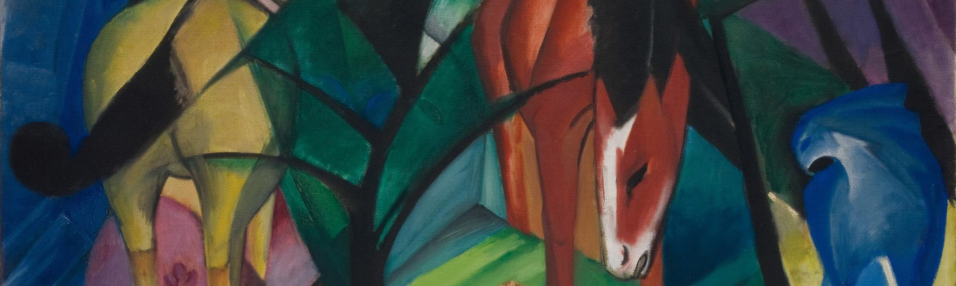 Franz Marc, Pferde und Adler, 1912