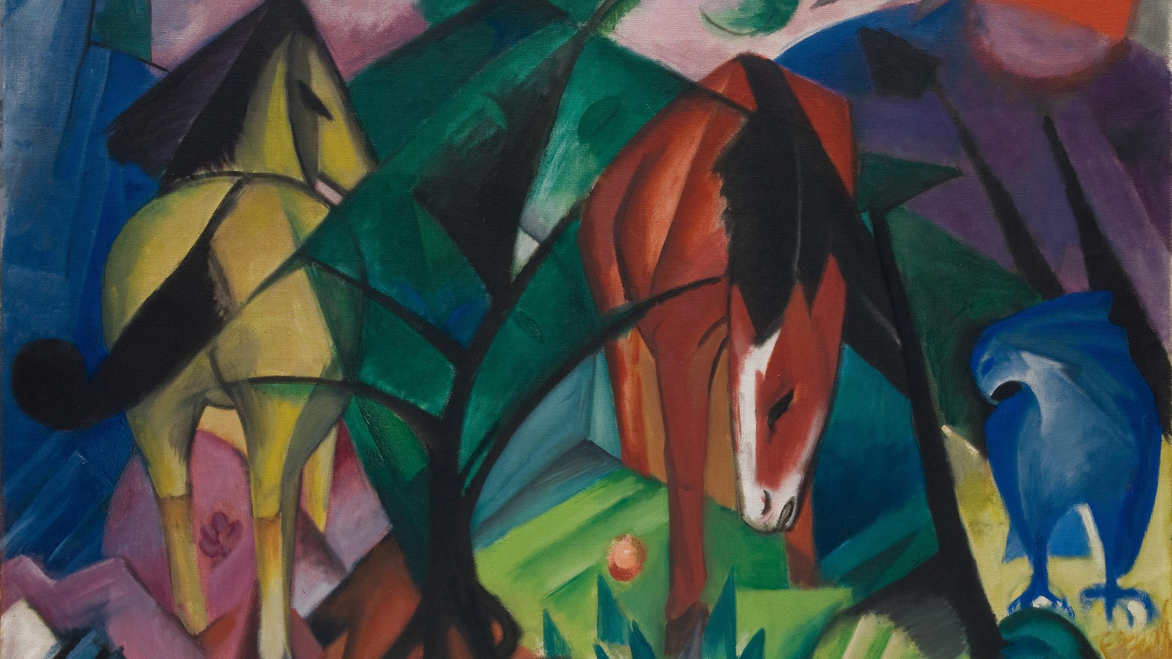 Franz Marc, Pferde und Adler, 1912
