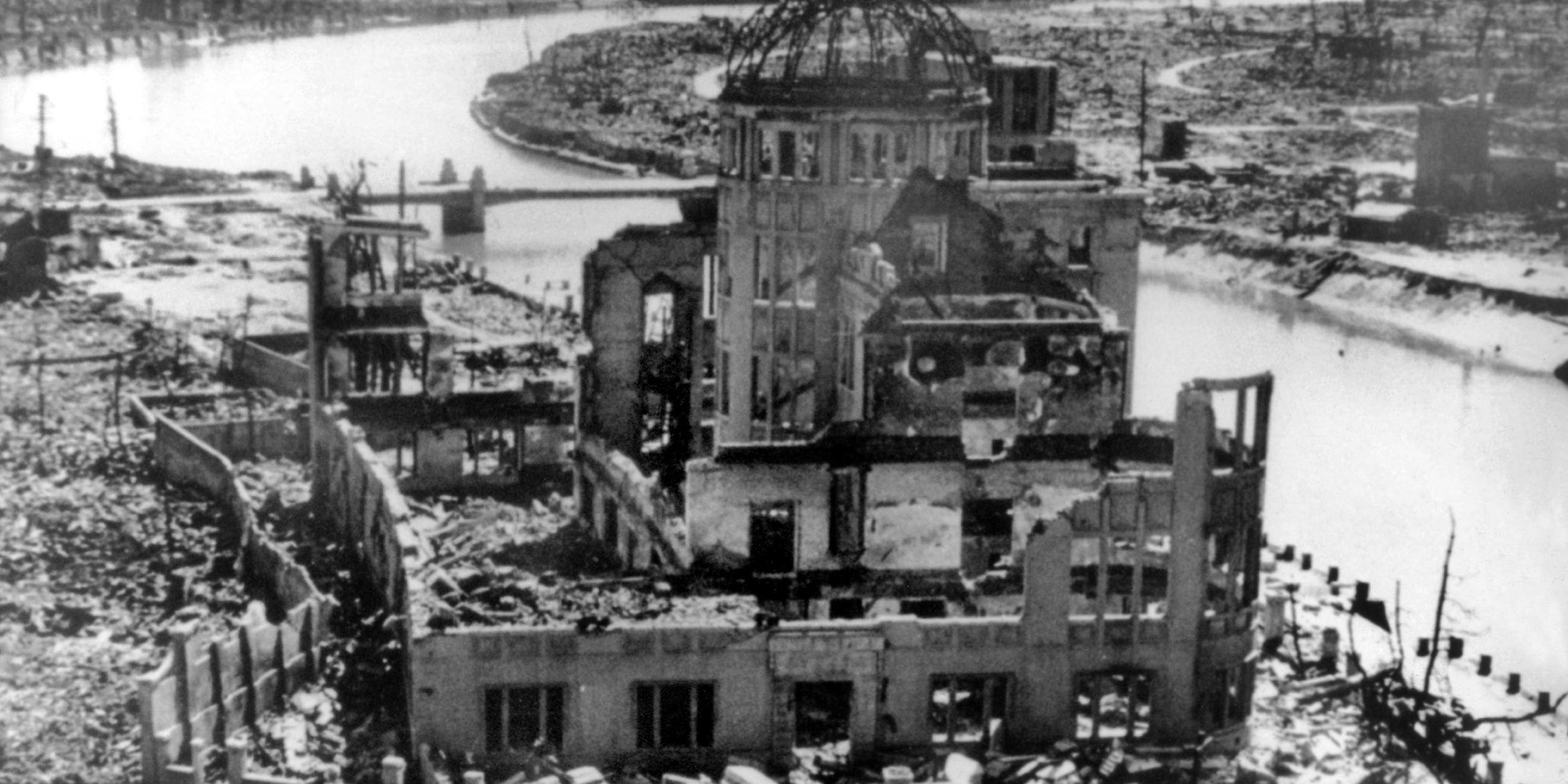 "Spuren des Krieges: Hiroshima 1945": Hiroshima nach dem Atombombenabwurf.