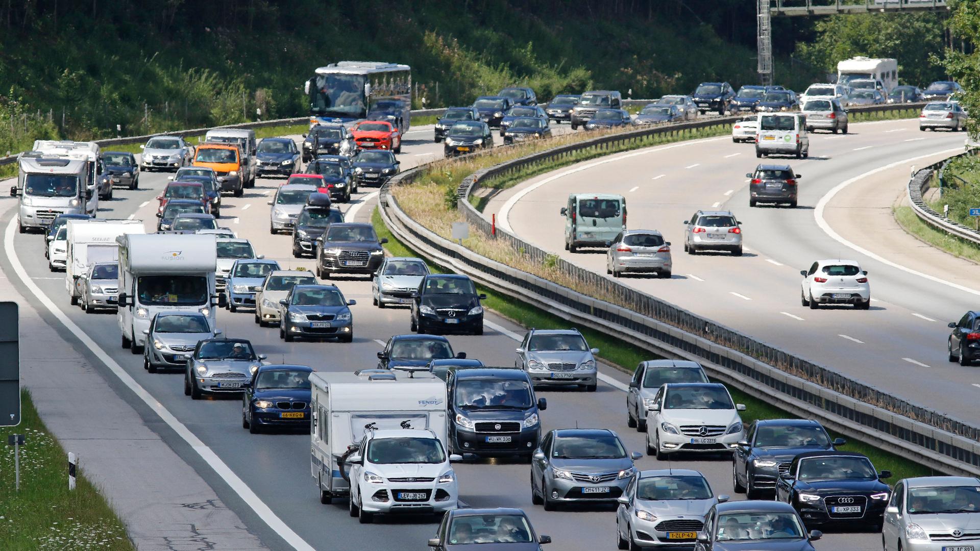 Stau auf der Autobahn