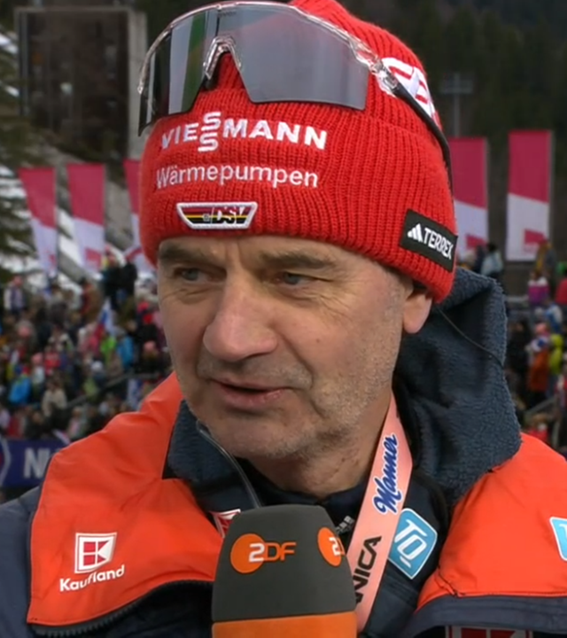 Scheidender Skisprung-Bundestrainer Stefan Horngacher im ZDF-Interview.