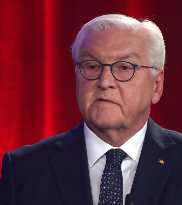 Bundespraesident Steinmeier bei seiner Ansprache zum 9. November im Berliner Schloss Bellevue