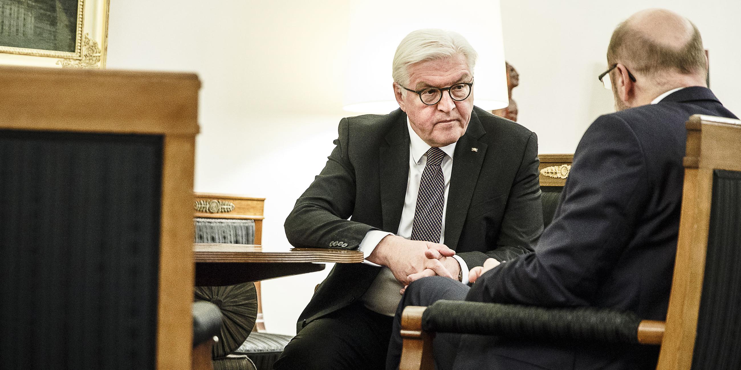 Frank-Walter Steinmeier und Martin Schulz am 23.11.2017 in Berlin