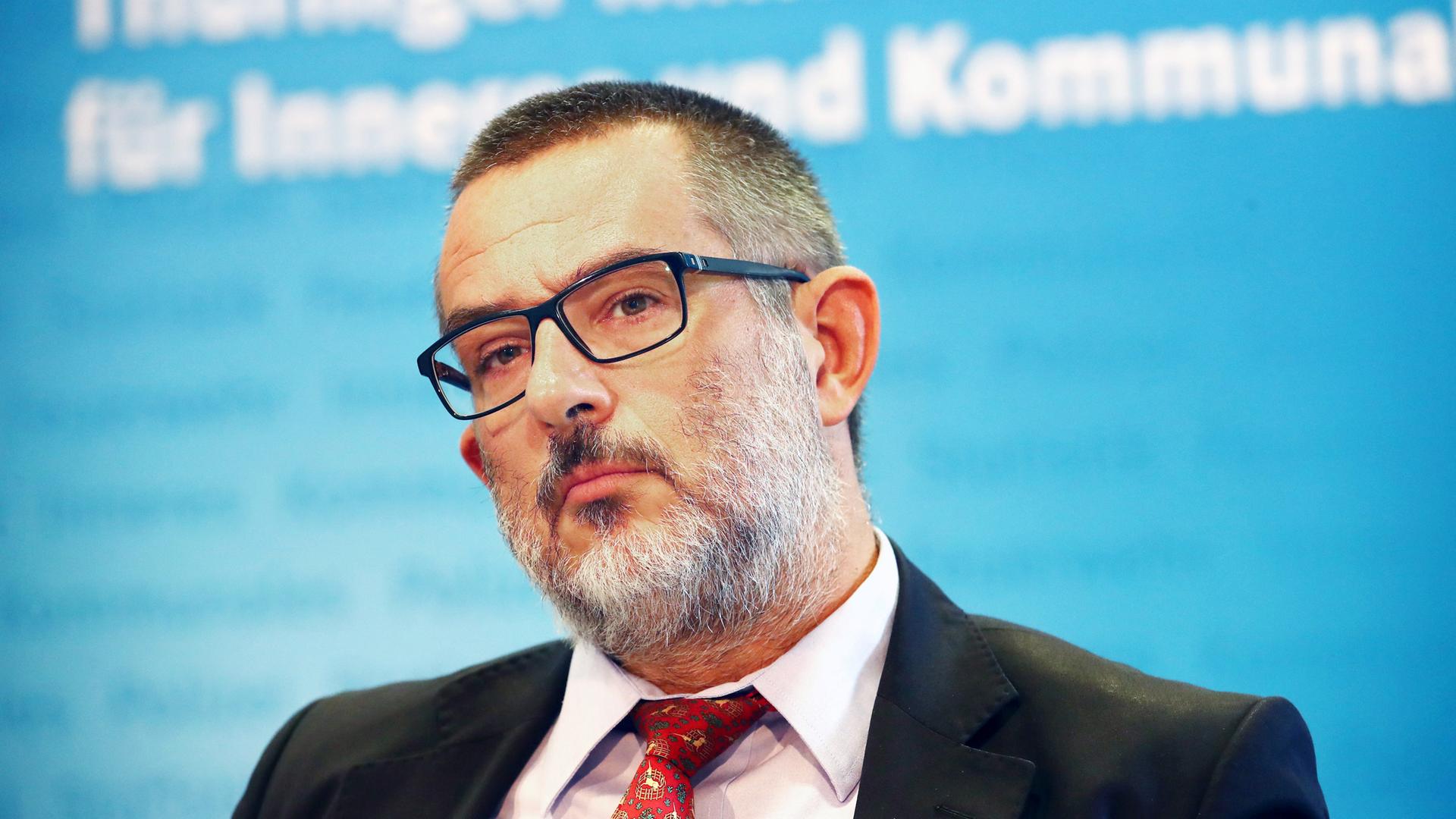 Präsident des Thüringer Verfassungsschutzes, Stephan Kramer, am 06.09.2018 in Erfurt, Deutschland.