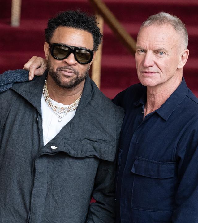 Auf dem Bild zu sehen ist: Sting und Shaggy in einer Nahaufnahme