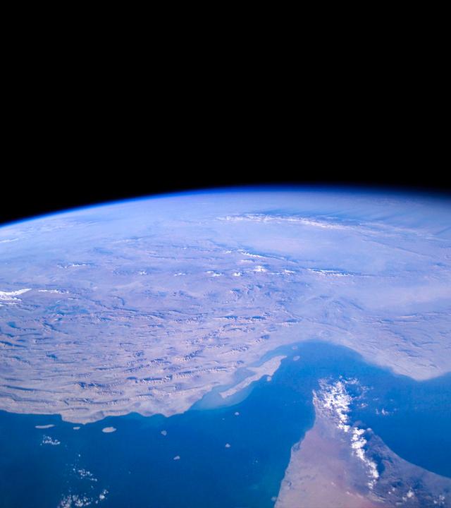 Satellitenaufnahme der Strasse von Hormus