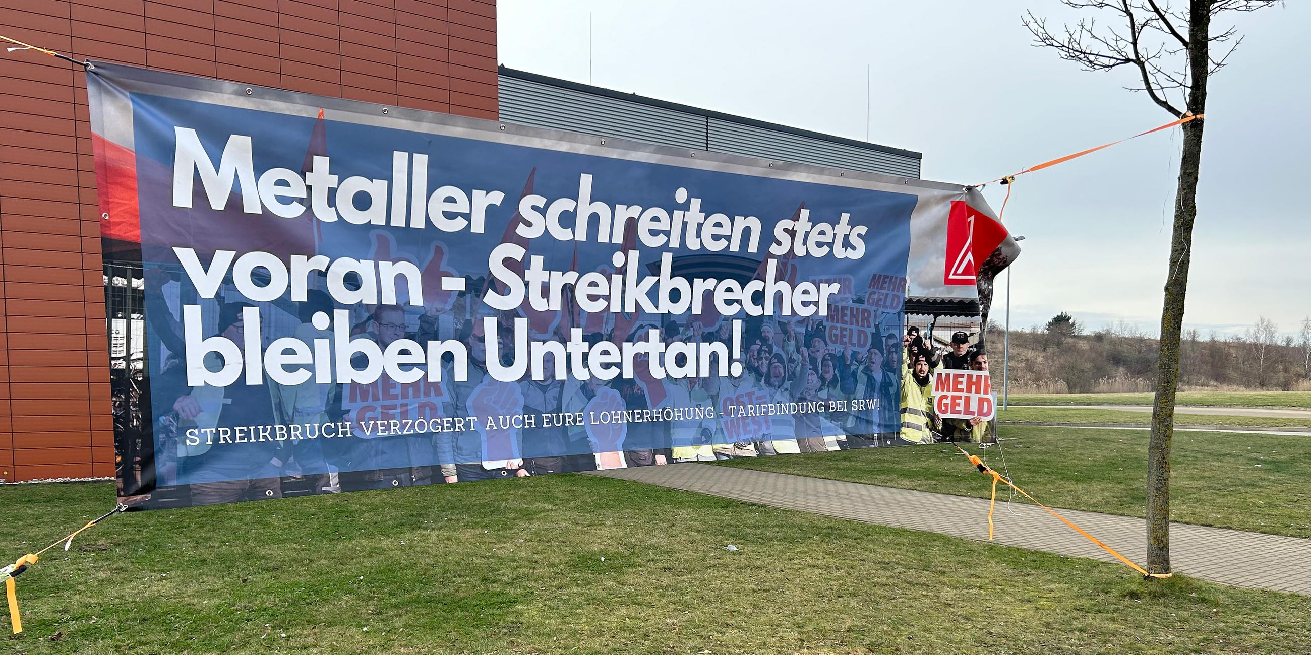 Streik bei der Firma SRW in Espenhain