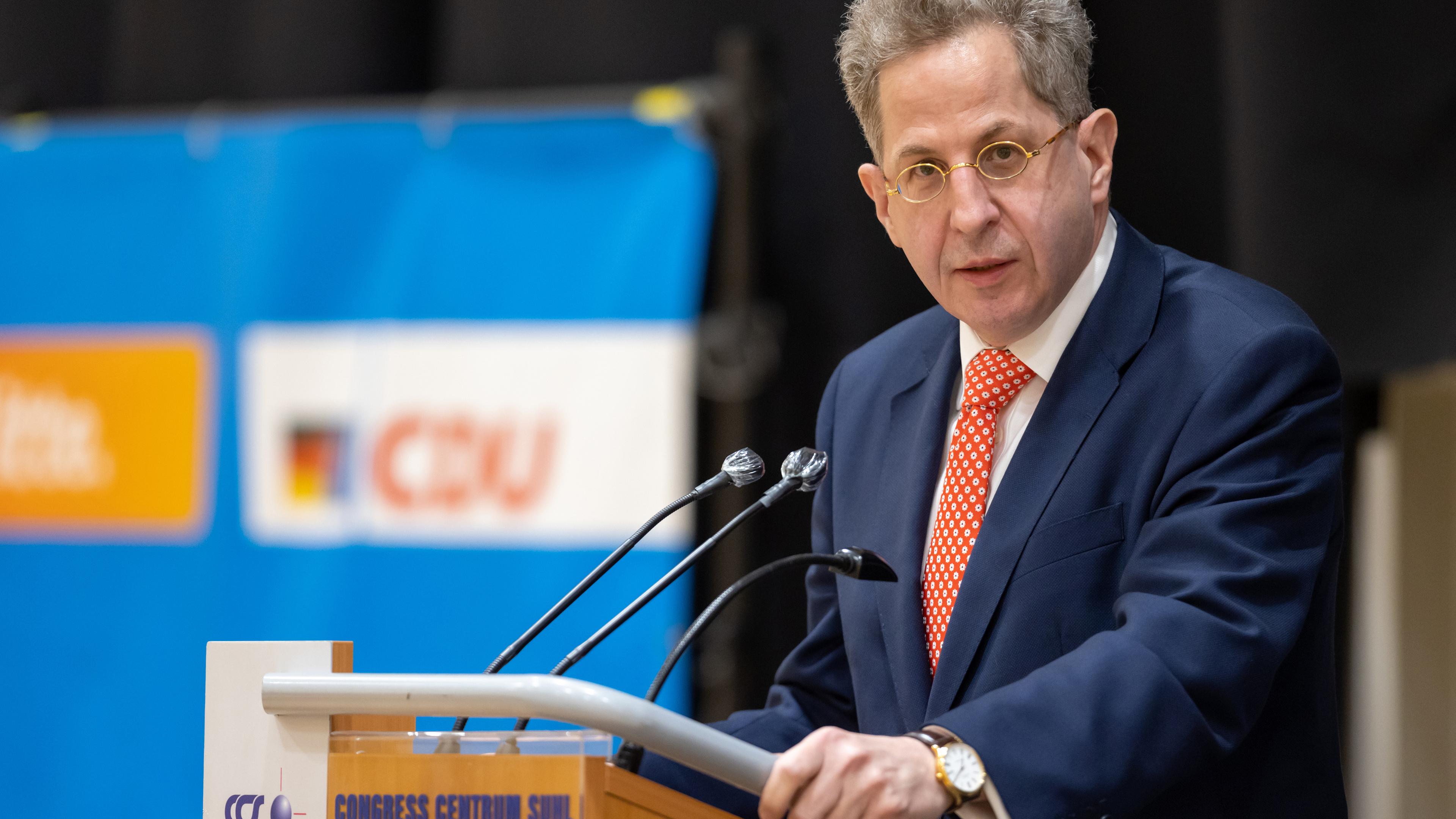 Hans-Georg Maaßen (CDU) spricht im April in Südthüringen. 