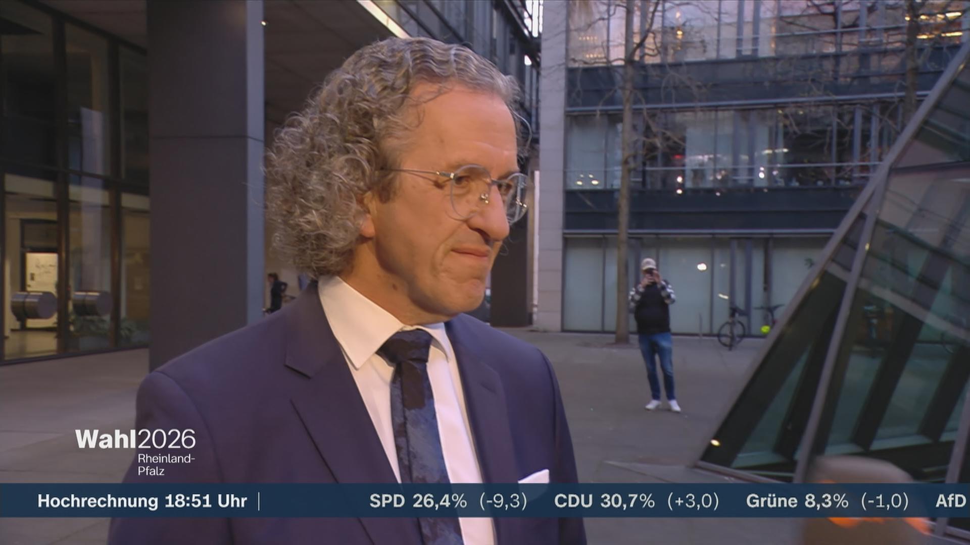 Joachim Streit von den Freien Wählern mit einer Reaktion zur Landtagswahl in Rheinland-Pfalz.