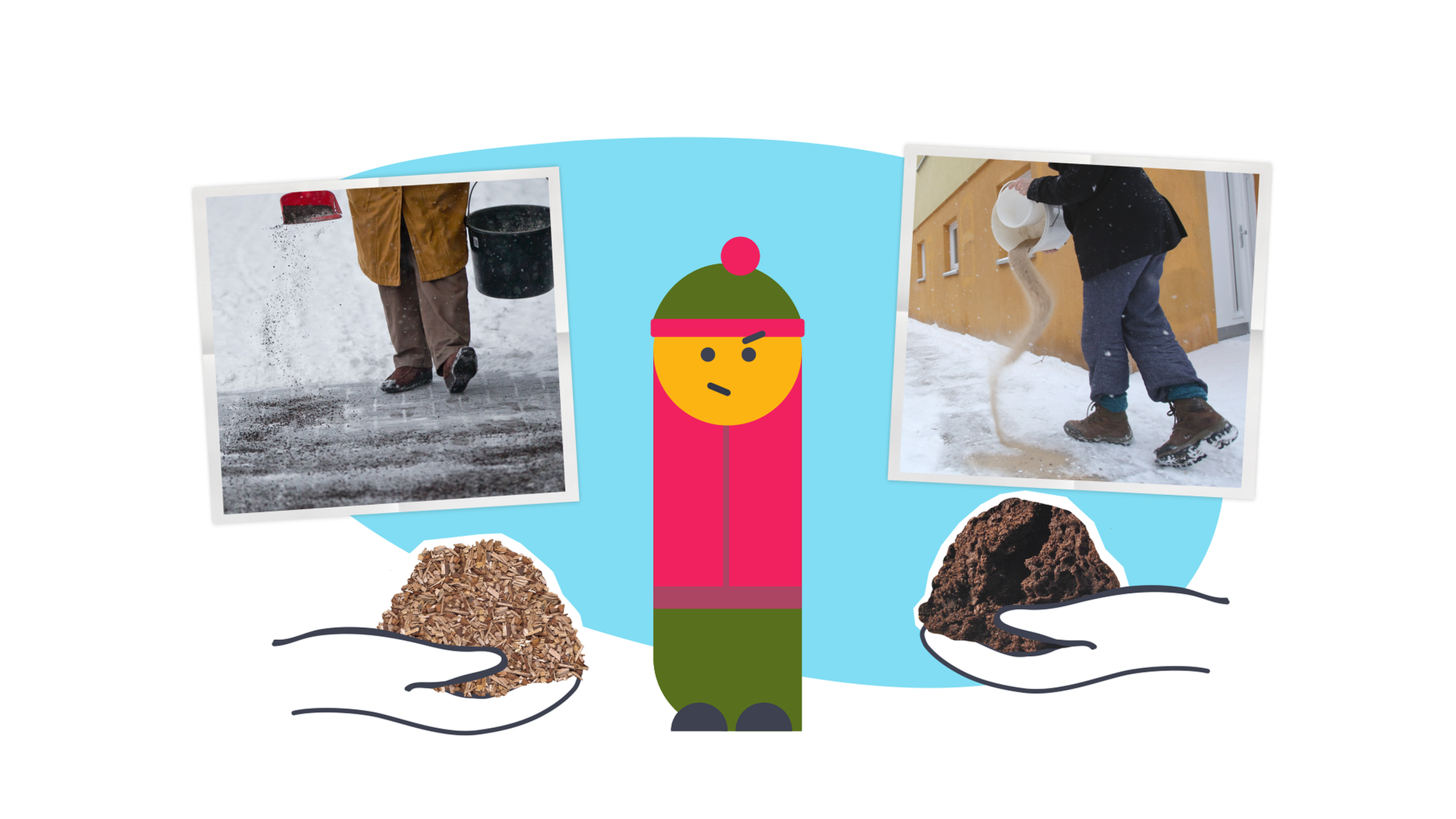 Bild für Was neben Streusalz gegen Glatteis hilft