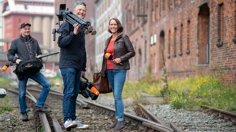 ZDF-Team für das Studio Bremen: Redakteurin Katharina Weisgerber mit Team.