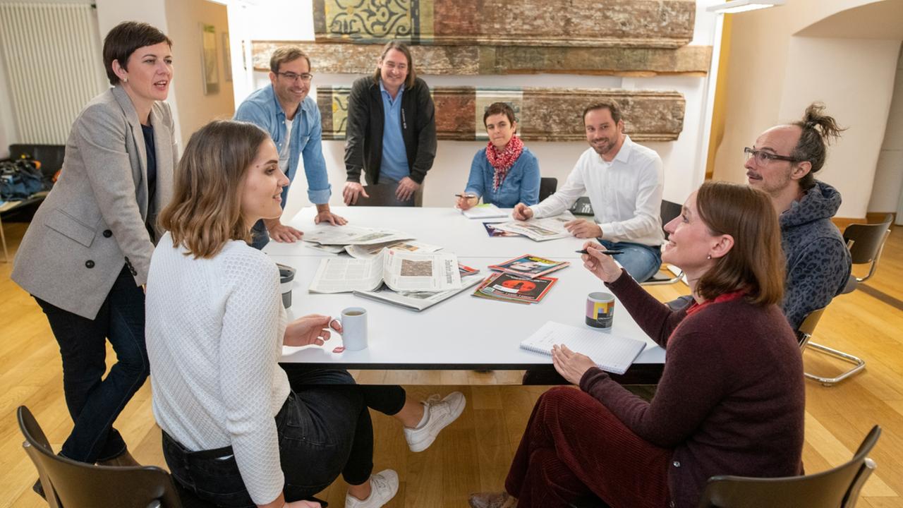 Redaktionskonferenz im ZDF-Landesstudio Thüringen.