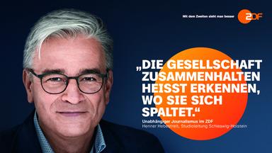 ZDF-Informationskampagnenmotiv mit Henner Hebestreit, Landestudioleiter Schleswig-Holstein in Kiel