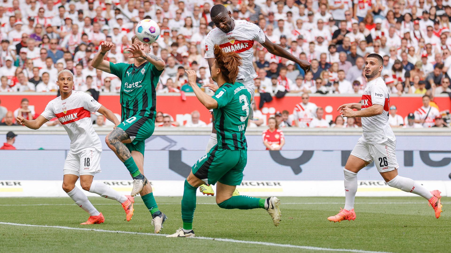 Serhou Guirassy erzielt das 1:0 für den VfB.