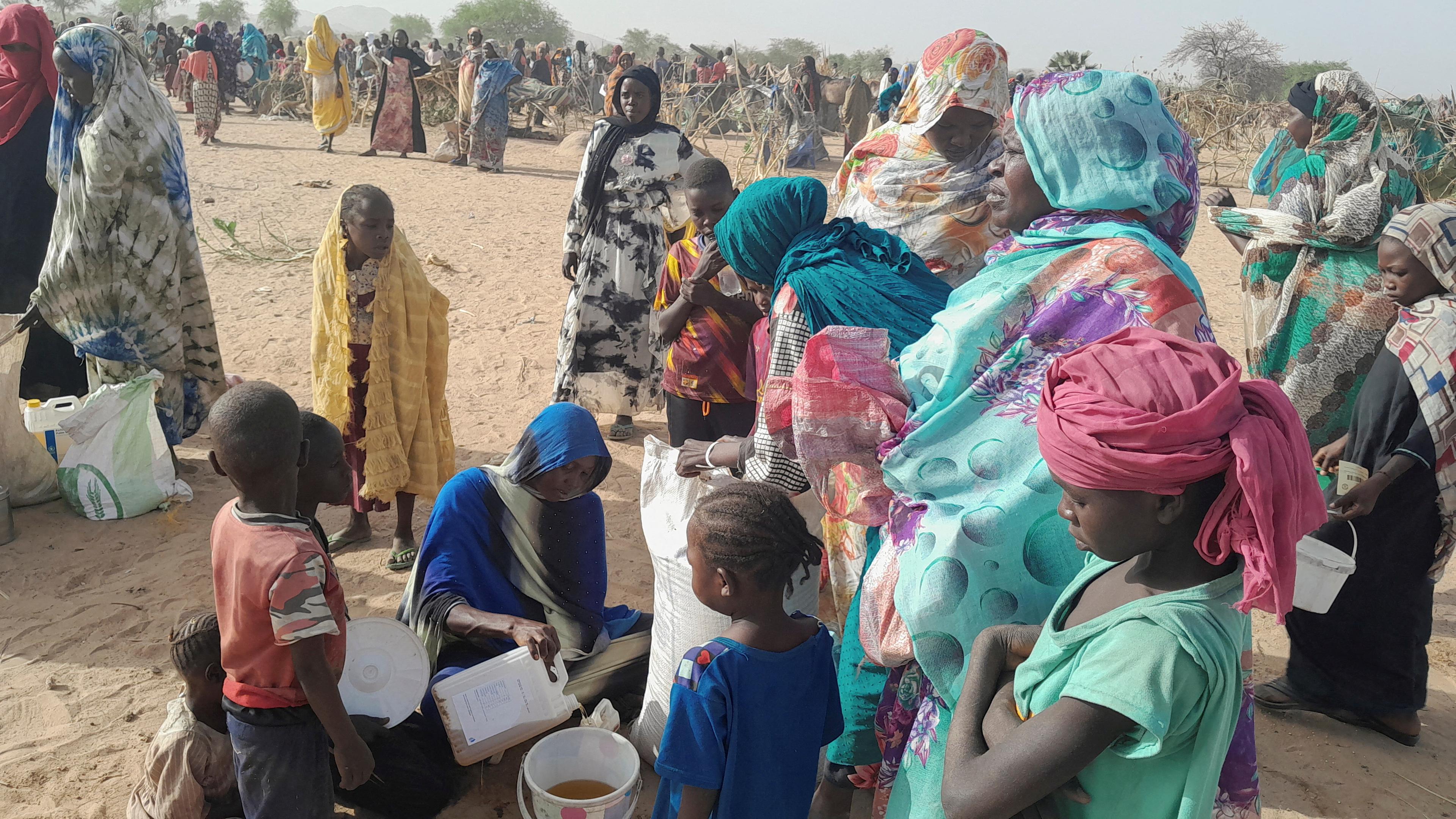 Geflüchtete aus dem Sudan in Koudroun, Chad.