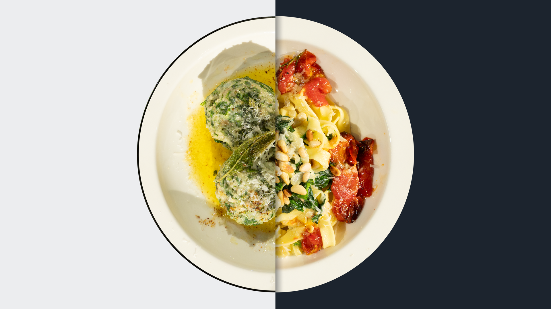 Südtiroler Spinatknödel vs. Tagliatelle