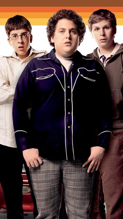 Plakatmotiv zum Film "Superbad" mit  Christopher Mintz-Plasse, Jonah Hill und Michael Cera.