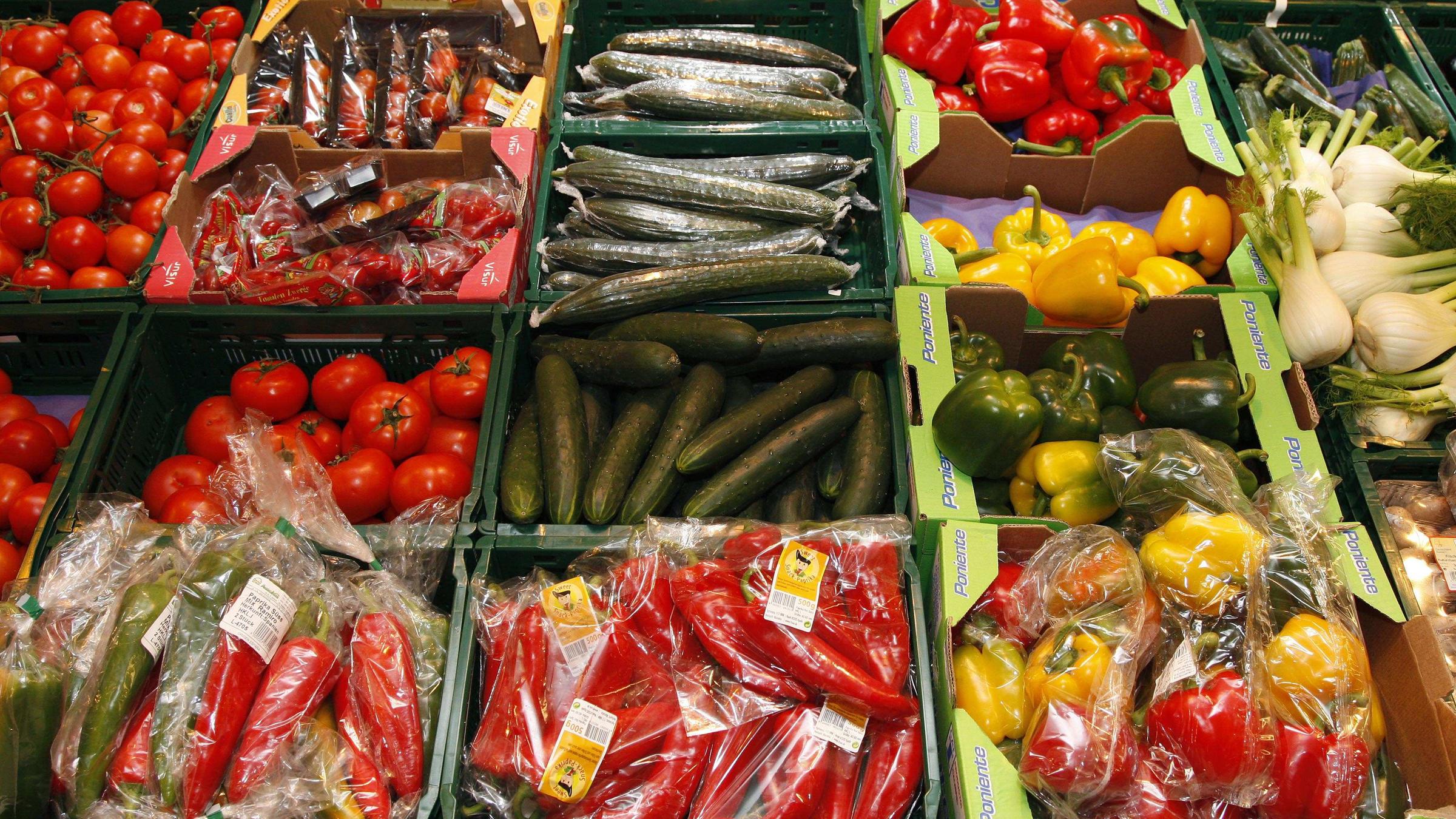 Gemüse im Supermarkt