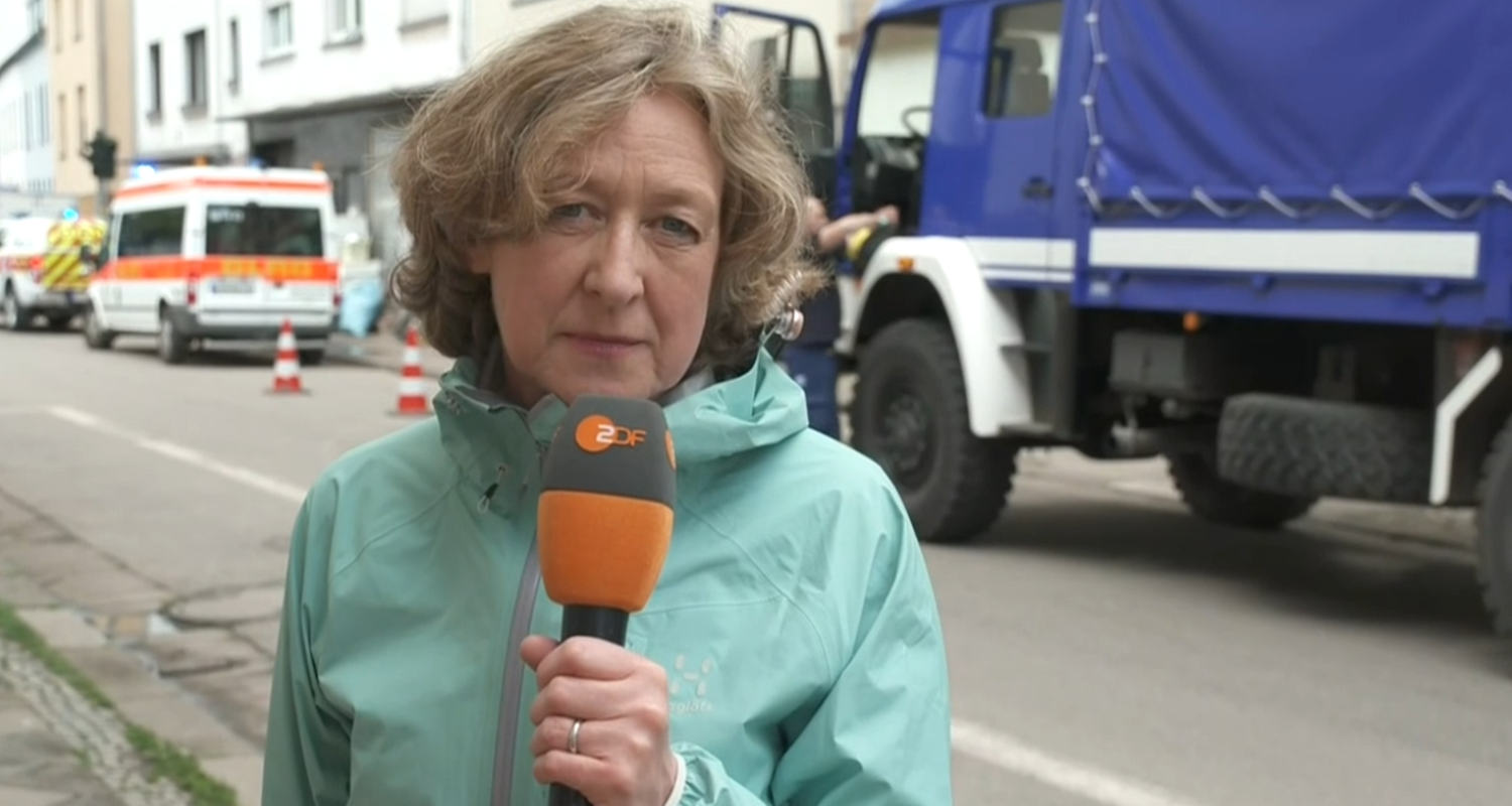 ZDF-Reporterin Susanne Freitag-Carteron in Saarbrücken