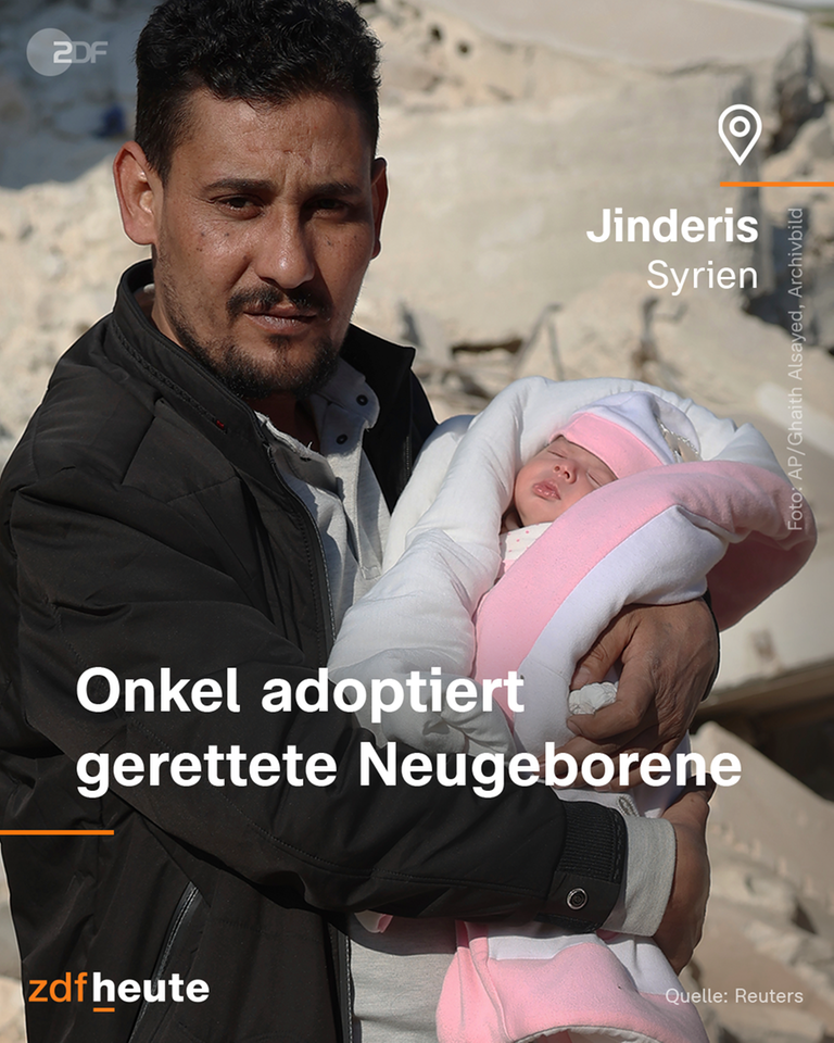 Jinderis in Syrien: Onkel adoptiert gerettetes Neugeborenes