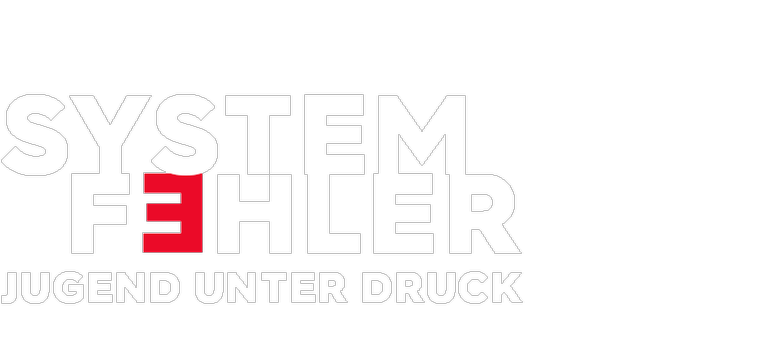 Logo Systemfehler – Jugend unter Druck links, E rot