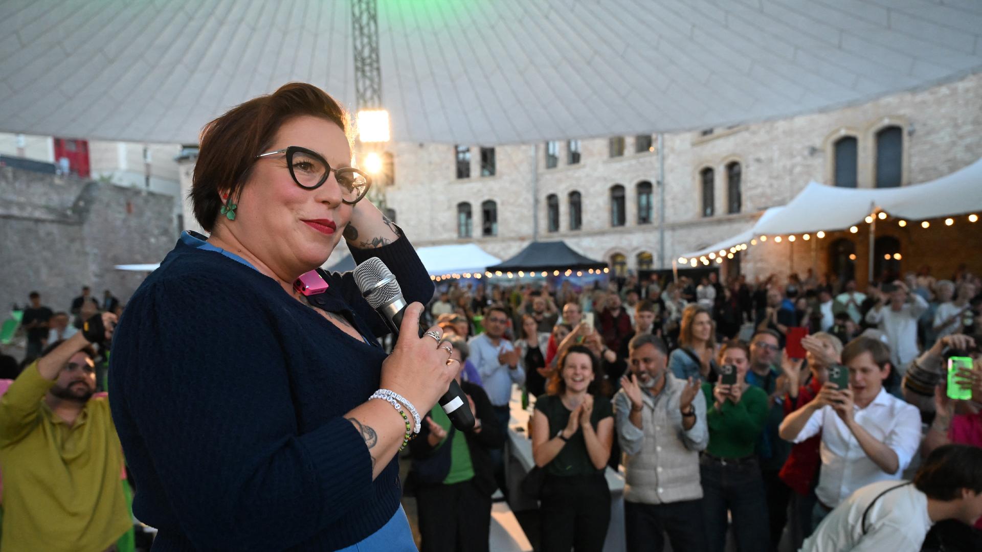 Susan Sziborra-Seidlitz von den Grünen mit einer Reaktion zur Landtagswahl in Sachsen-Anhalt.