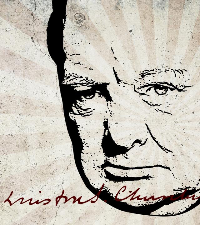 Grafische Darstellung von Winston Churchill