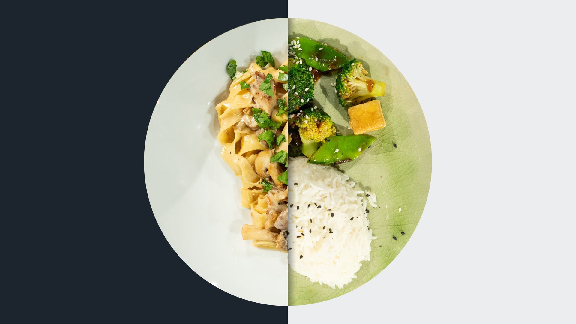 Tagliatelle vs. Gemüse-Pfanne