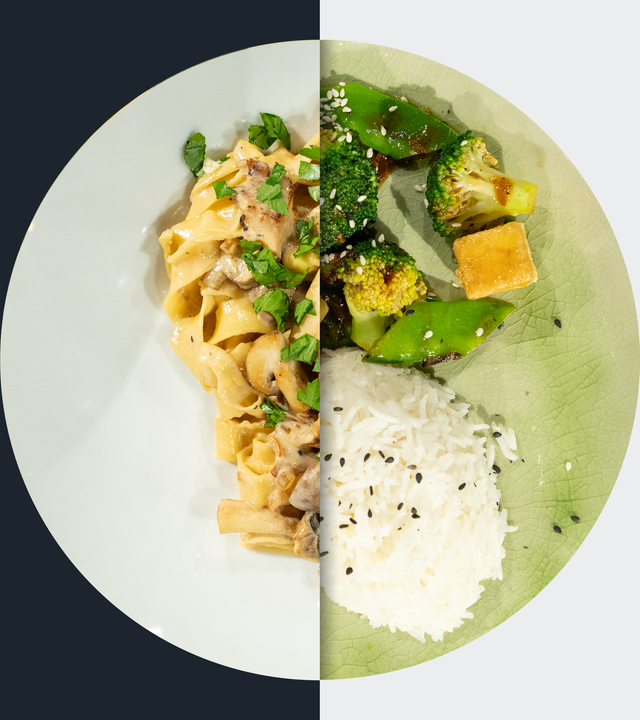 Tagliatelle vs. Gemüse-Pfanne