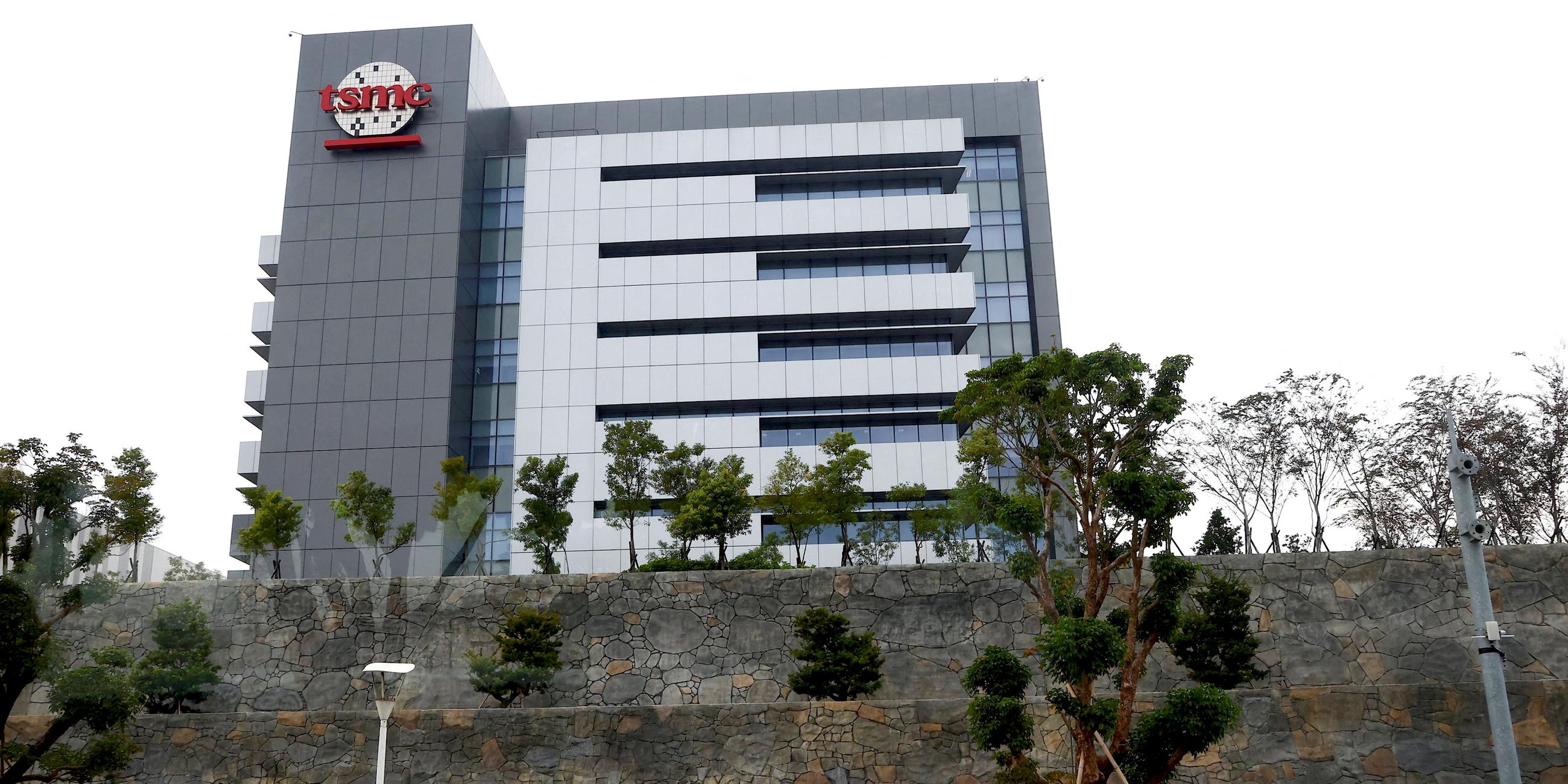 Gebäude des Chip-Herstellers TSMC in Tainan, Taiwan am 29. Dezember 2022.