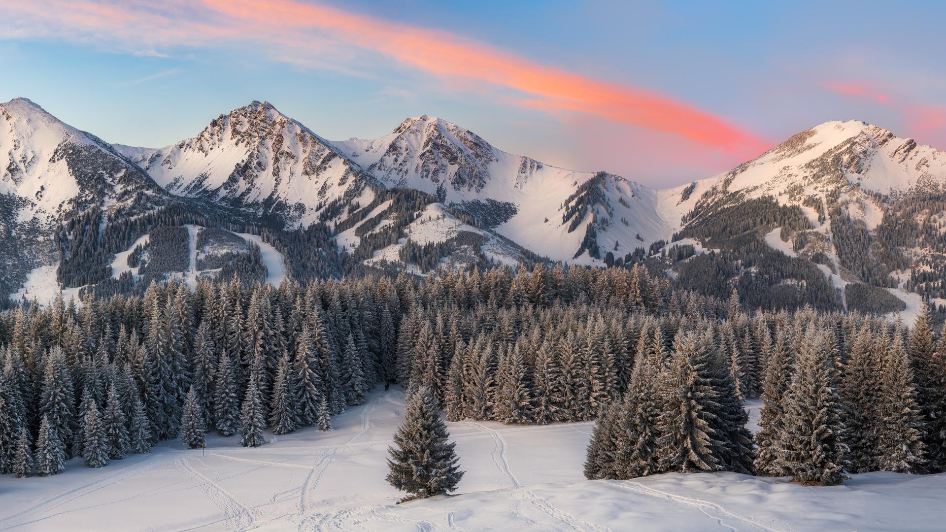 Tannheimer Tal im Abendrot