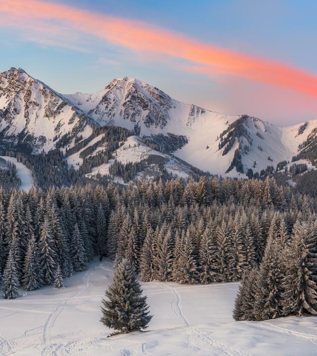 Tannheimer Tal im Abendrot