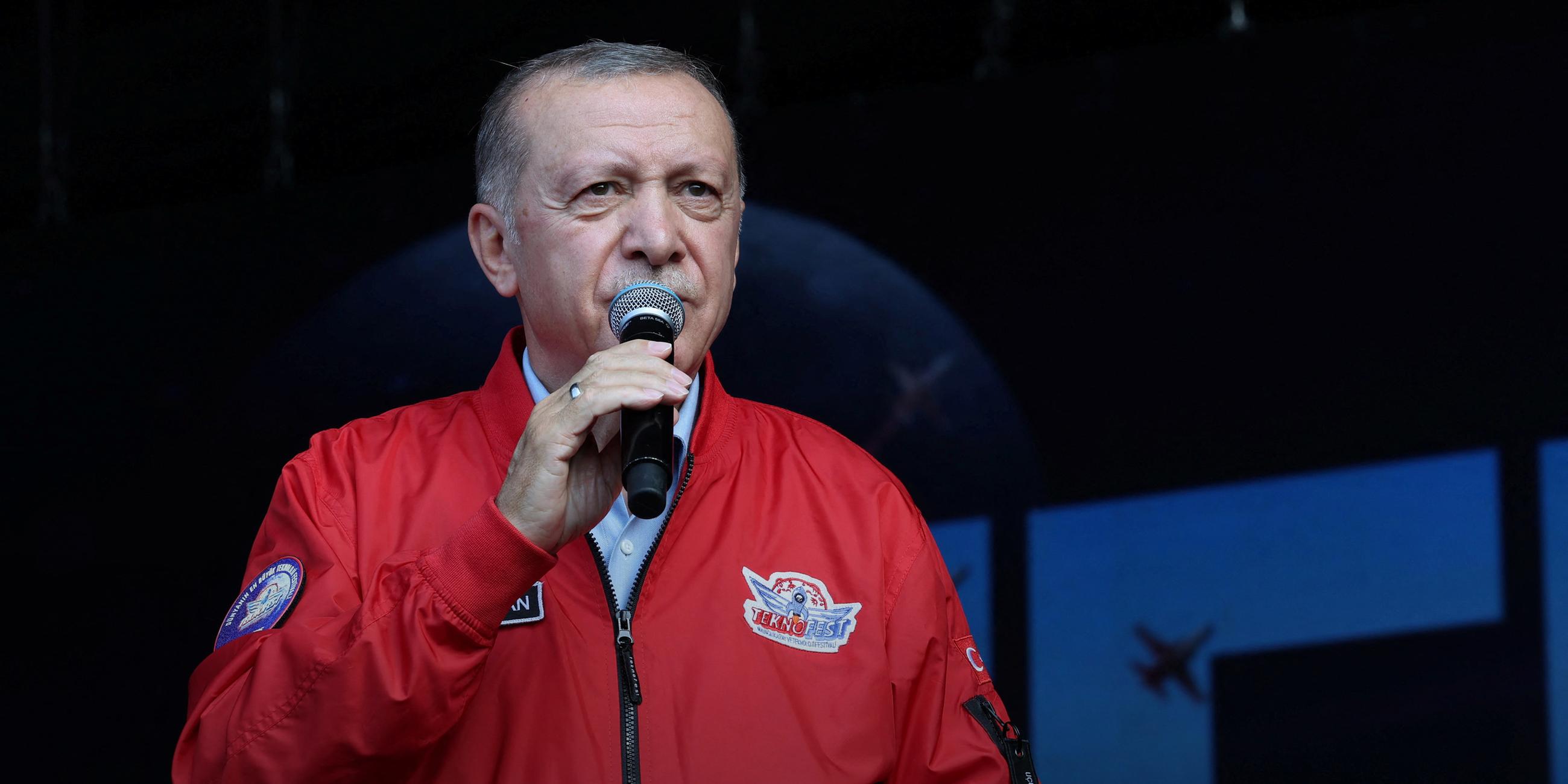 Das Bild zeigt den türkischer Präsidenten Recep Tayyip Erdogan.