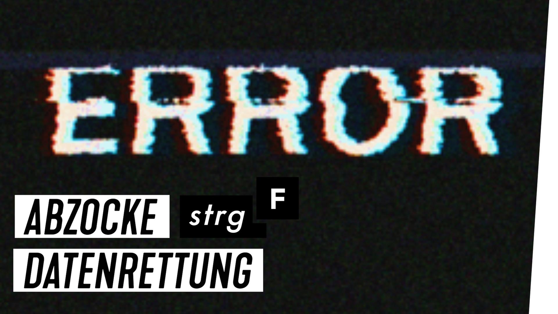 Abzocke Datenrettung: Welches Unternehmen zockt mich ab? - STRG_F