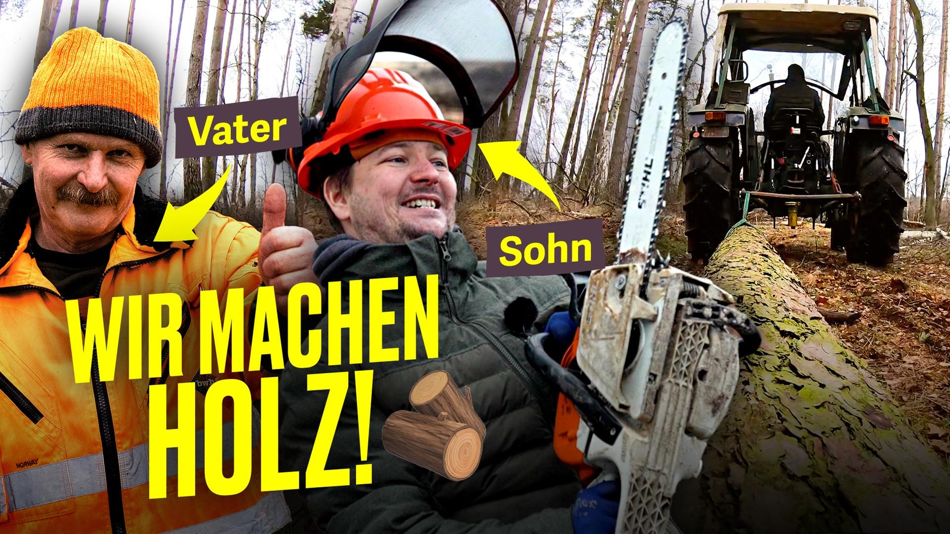 Baum fällen mit Kettensäge und Traktor: Bauer Michel macht Holz I Hundert Hektar Heimat