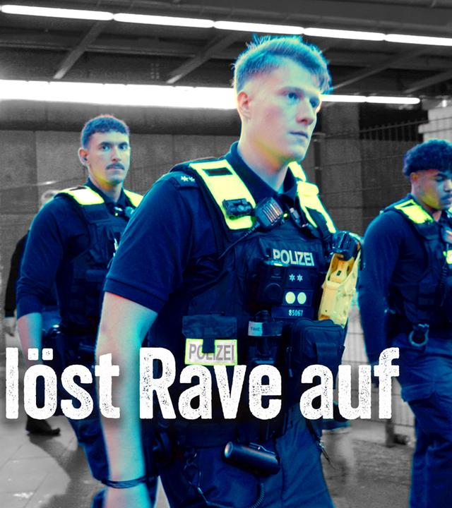 Berlin - Techno-Rave: Polizisten im Einsatz - HUNDERTZEHN