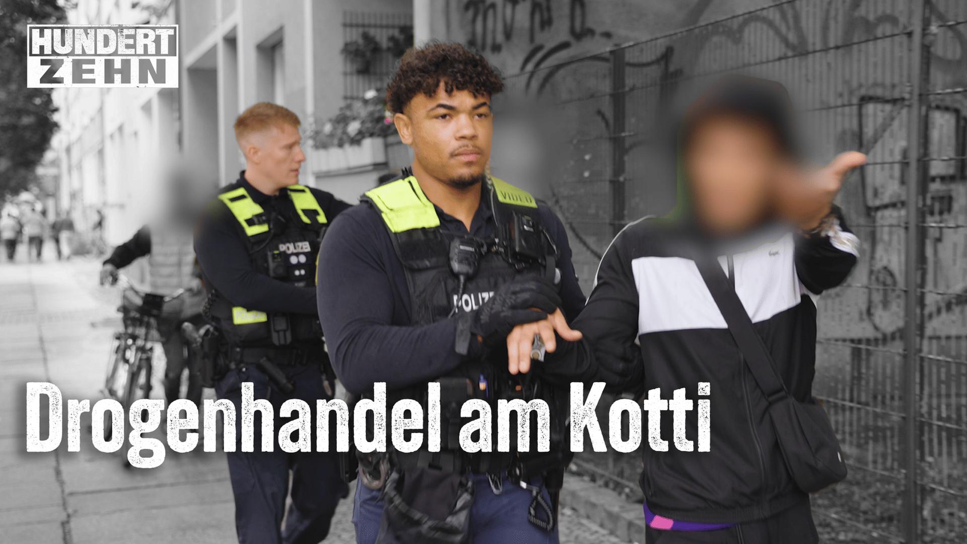 Berliner Polizei auf Streife am Brennpunkt - HUNDERTZEHN