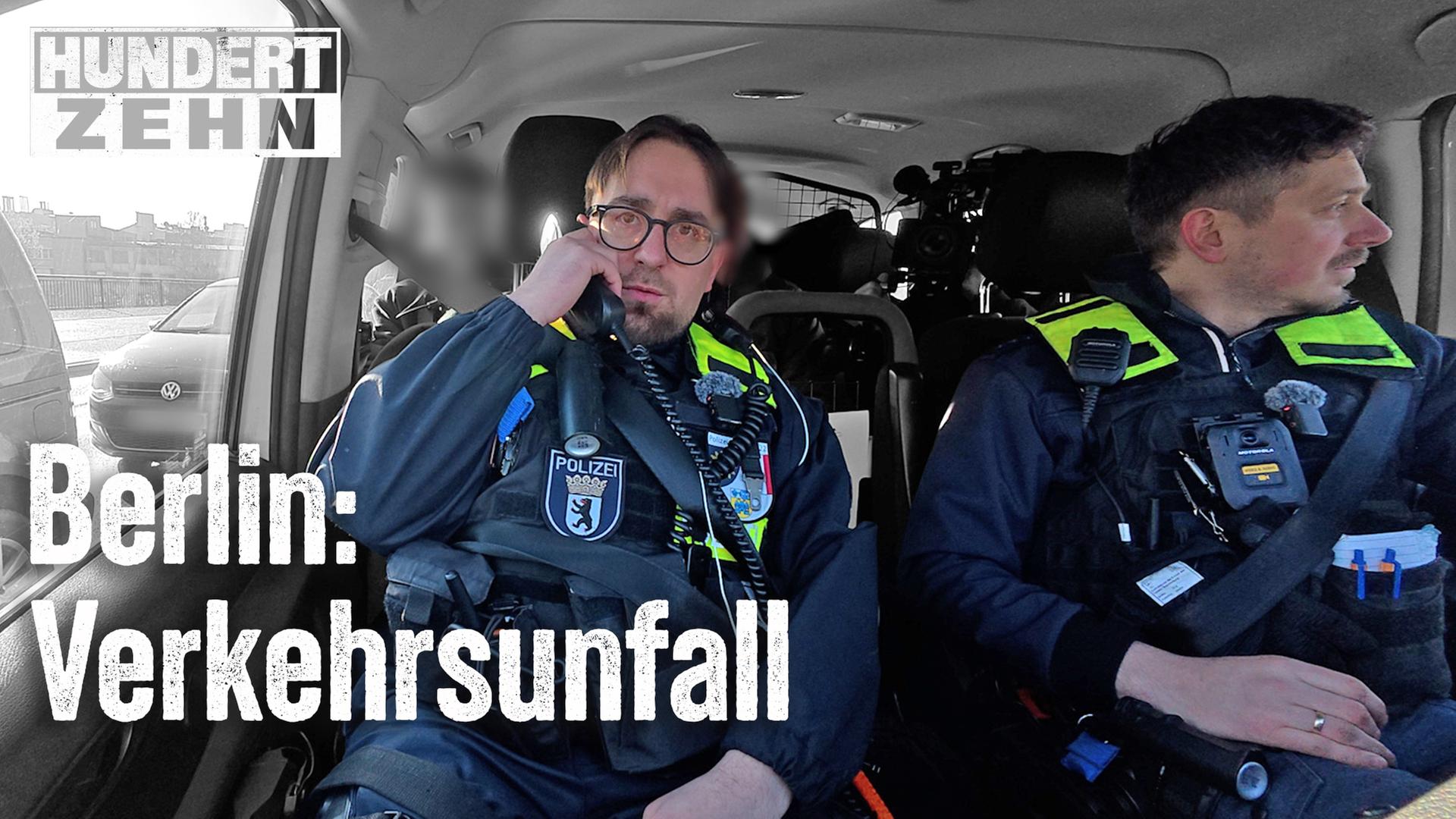 Brennendes Auto bei Polizei-Einsatz - HUNDERTZEHN