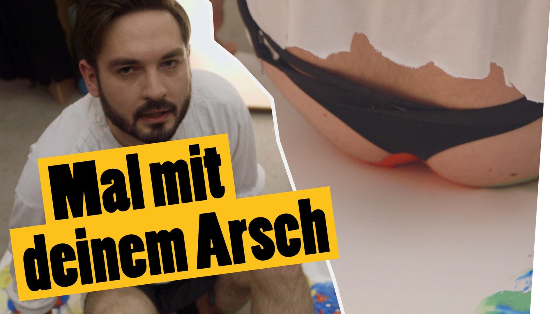 Challenge „Das schaffst du nie!“: Male Bilder mit deinem nackten Po!