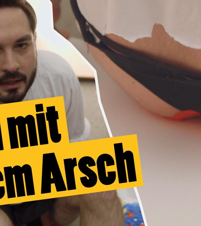Challenge „Das schaffst du nie!“: Male Bilder mit deinem nackten Po!