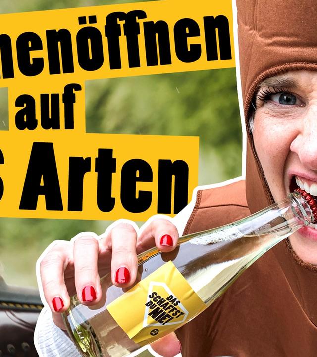 Challenge: Flasche öffnen ohne Flaschenöffner-- „Das schaffst du nie!“