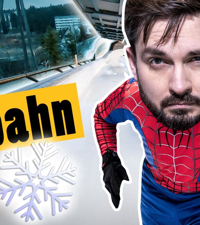 Challenge: Lauf die vereiste Bobbahn hoch! II Das schaffst du nie!