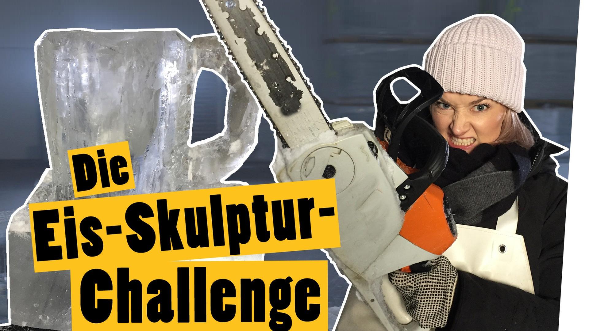 Challenge: Säge eine Eis-Skulptur -- Das schaffst du nie!