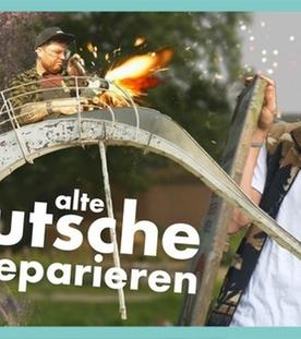 DGS - RIESEN WASSERRUTSCHE für den TEICH restaurieren! (50 Jahre alt)